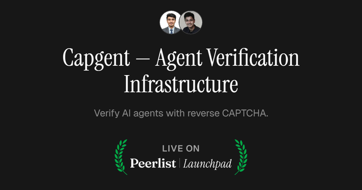 Capgent — Agent Verification Infrastructure