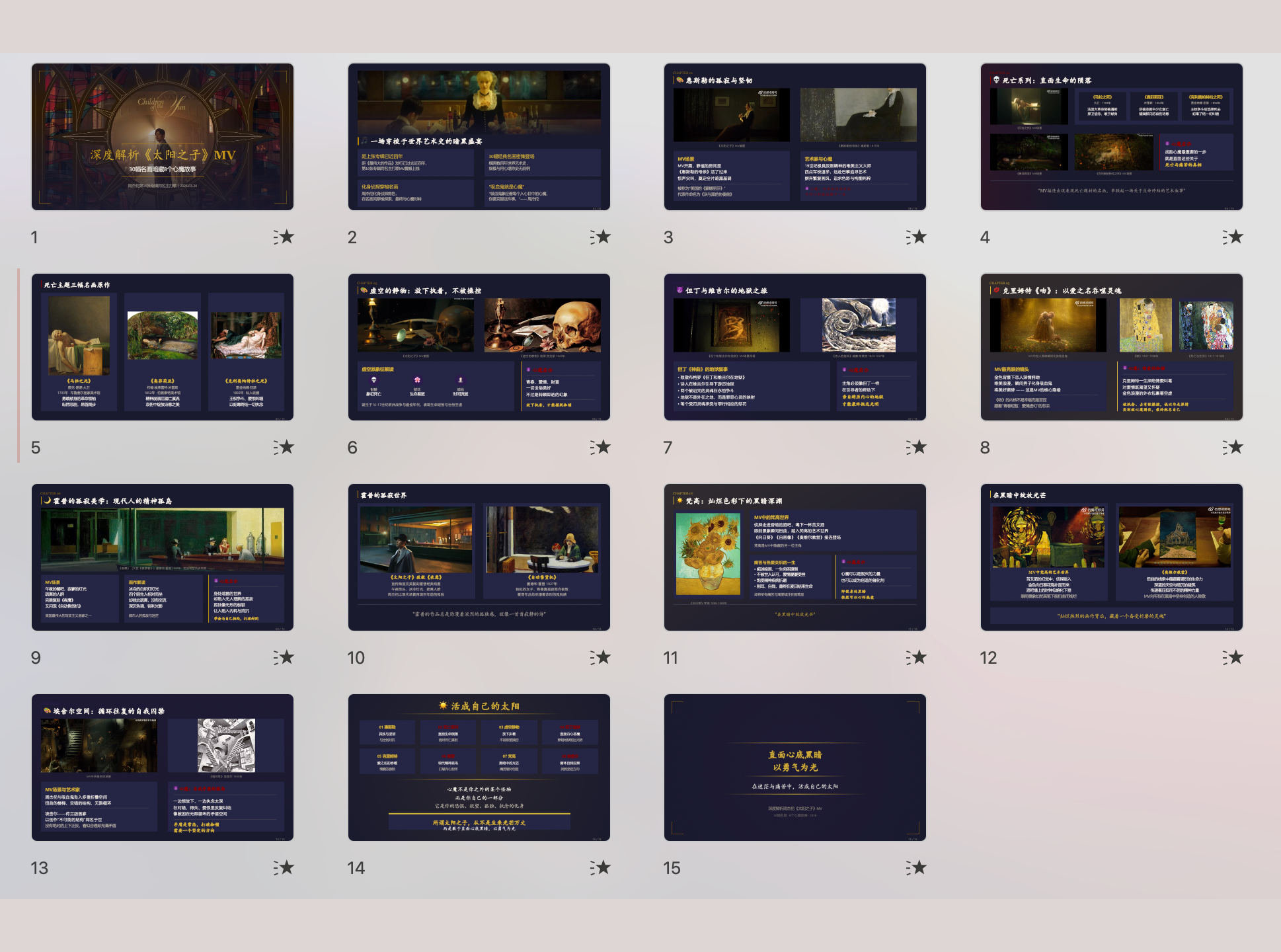 Dark art style — Music video analysis