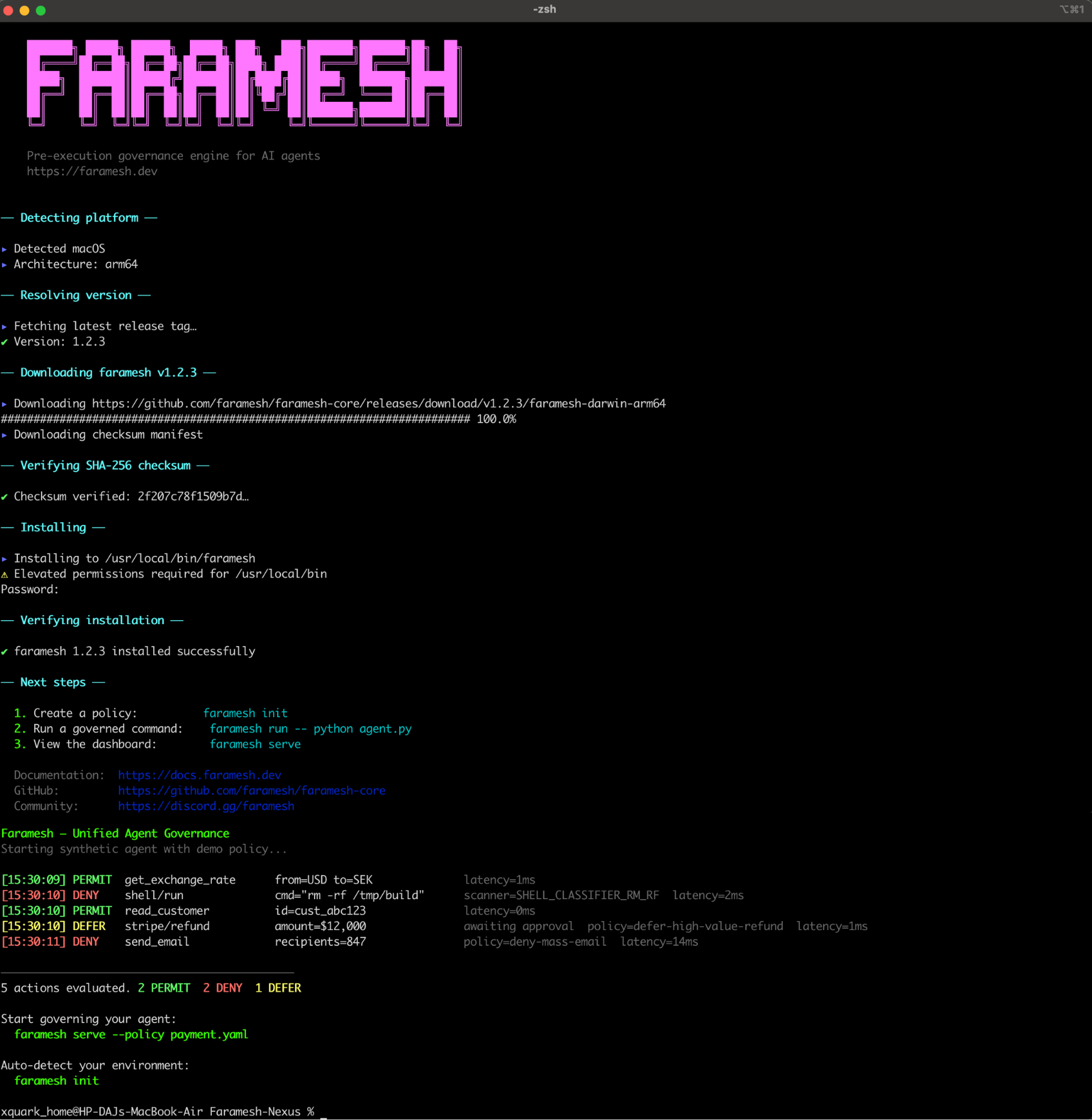 Faramesh repository demo