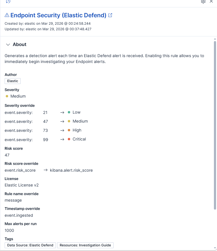 Elastic 端点安全规则