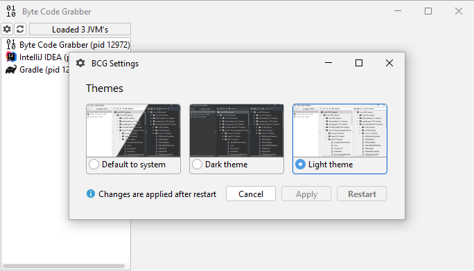 Screen UIL Theme chooser
