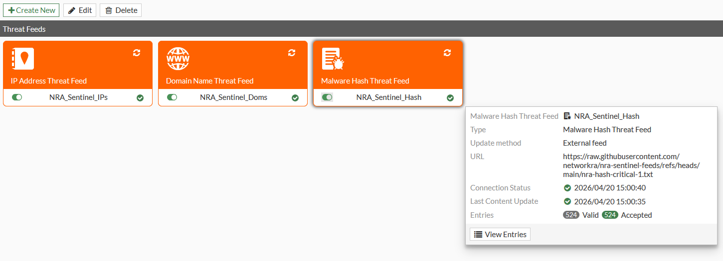NRA Sentinel FortiGate Integration