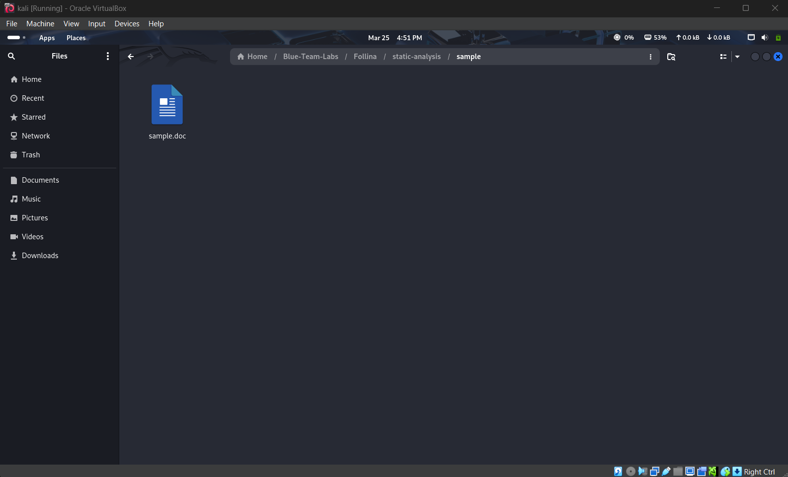 文件资源管理器中的样本文件