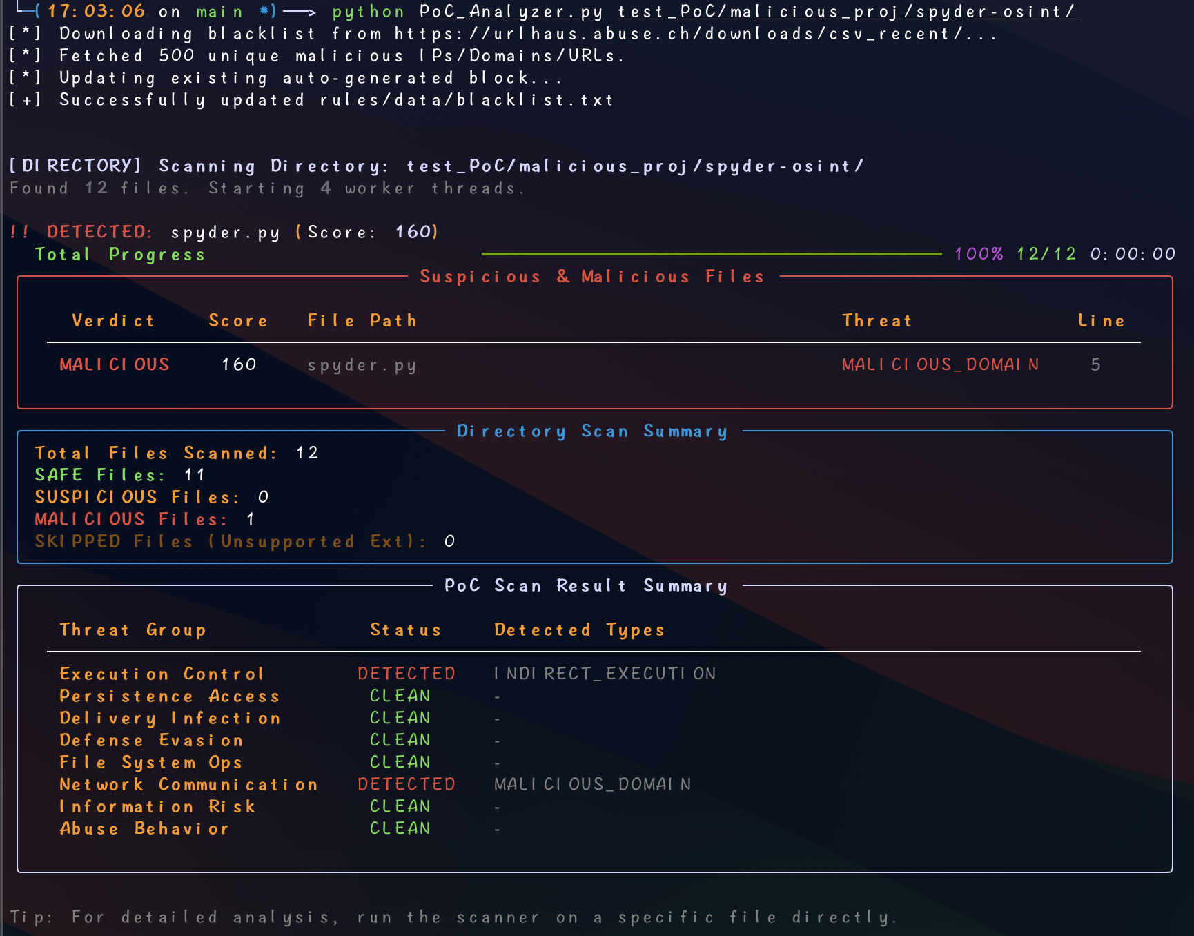 PoC Analyzer 目录演示