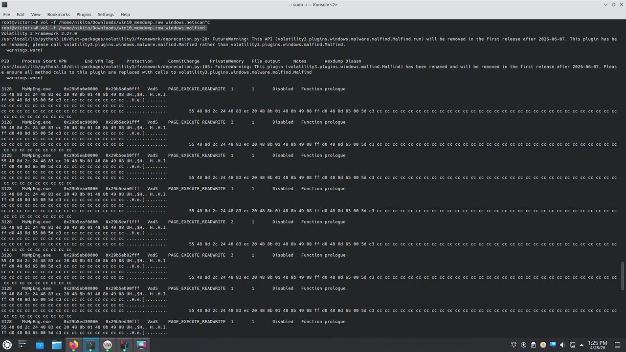 Figure 4.13 — windows.malfind output