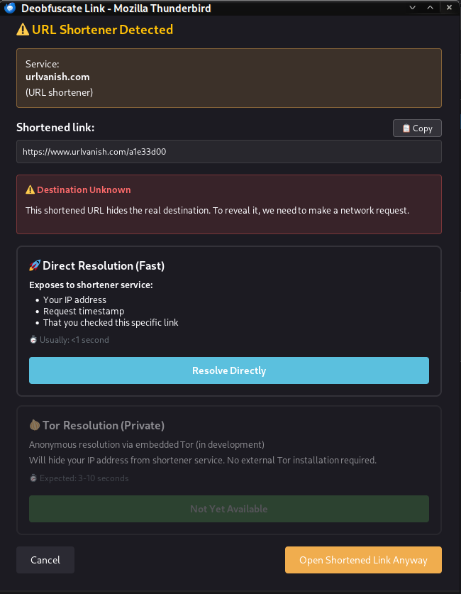 Popup Window Light Mode