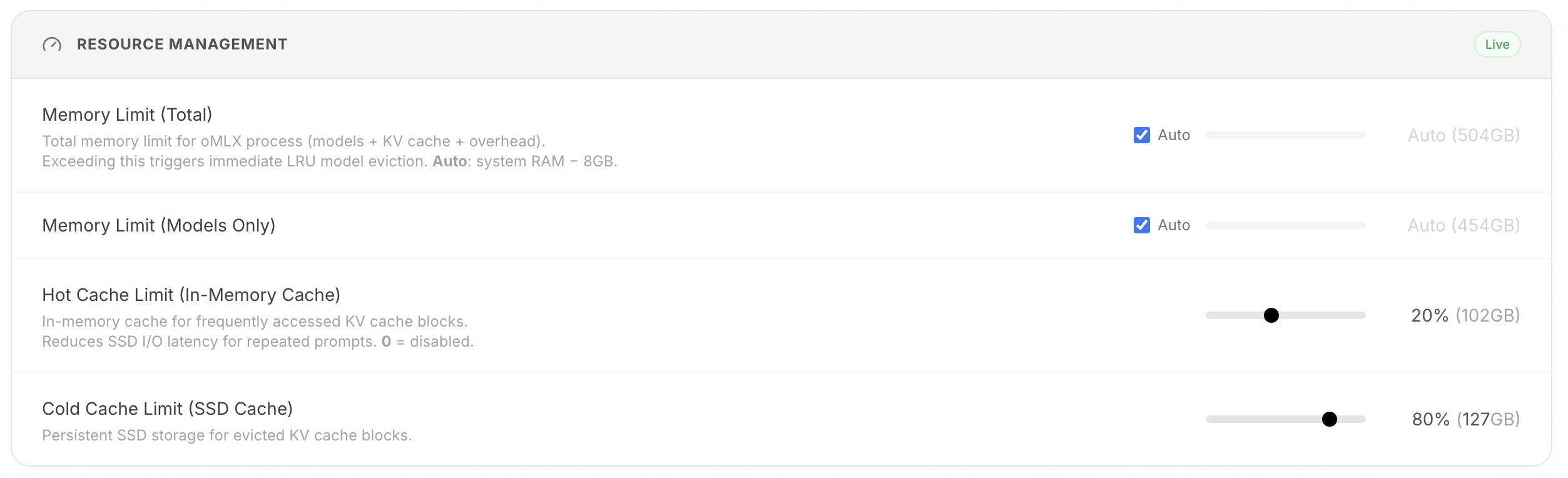 oMLX Hot & Cold Cache