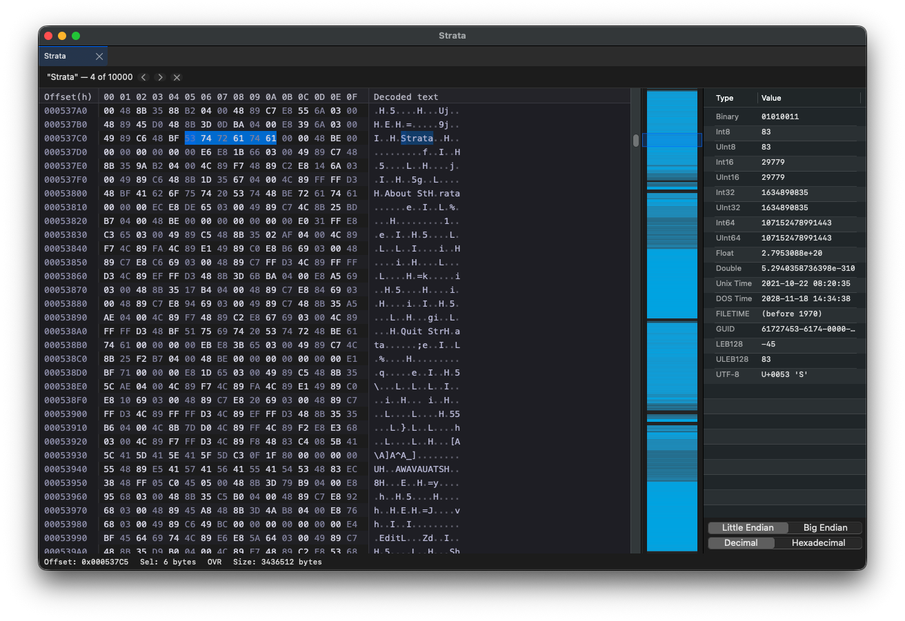 Strata hex editor screenshot