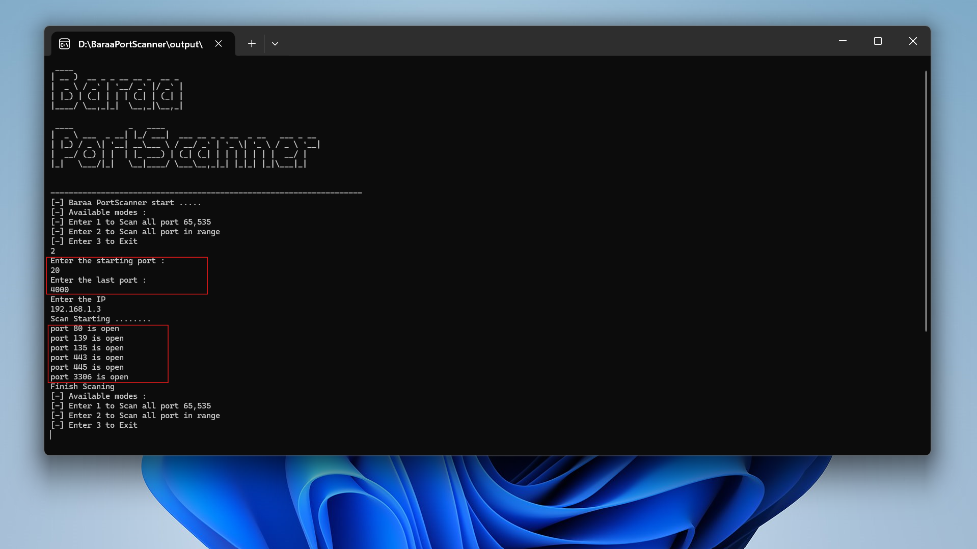 BaraaPortScanner2
