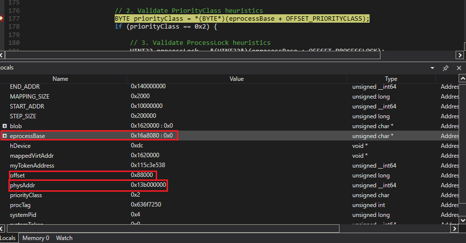 windbg eprocessBase offset 88000