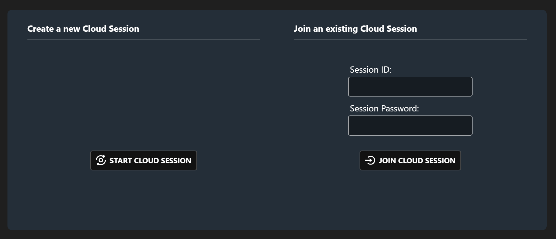 Create or Join a Synchronization Session