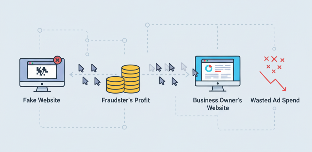 Ad fraud flow visualization