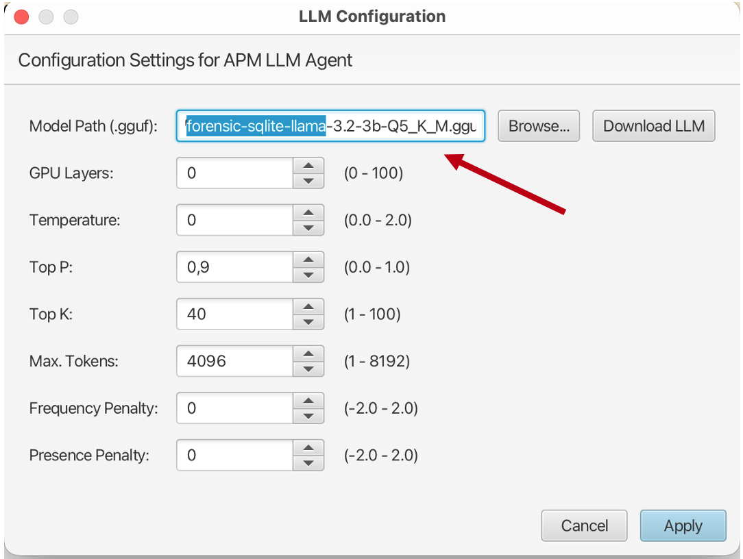 LLM Model Configuration