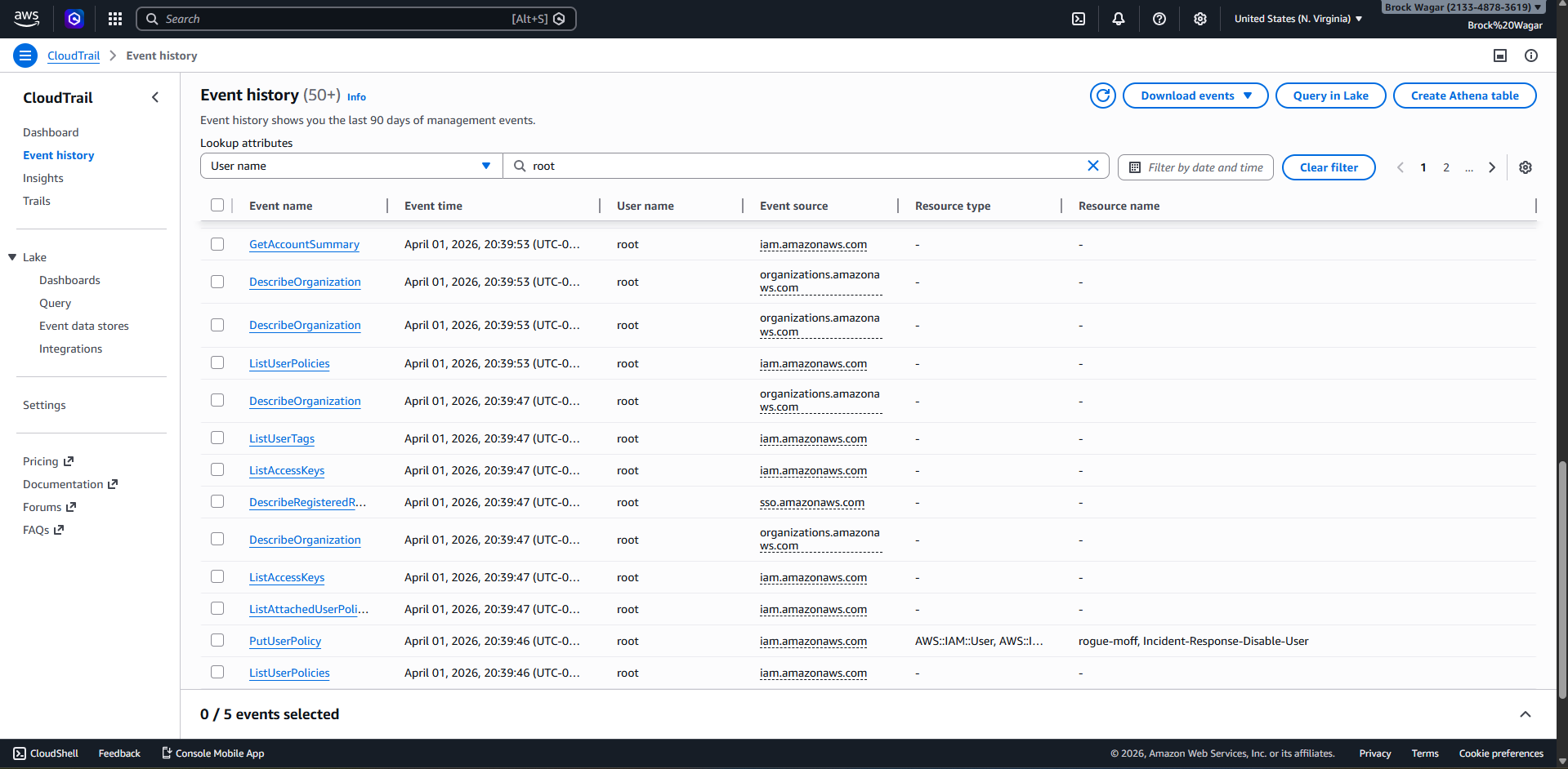 CloudTrail Remediation Event Log Part 2