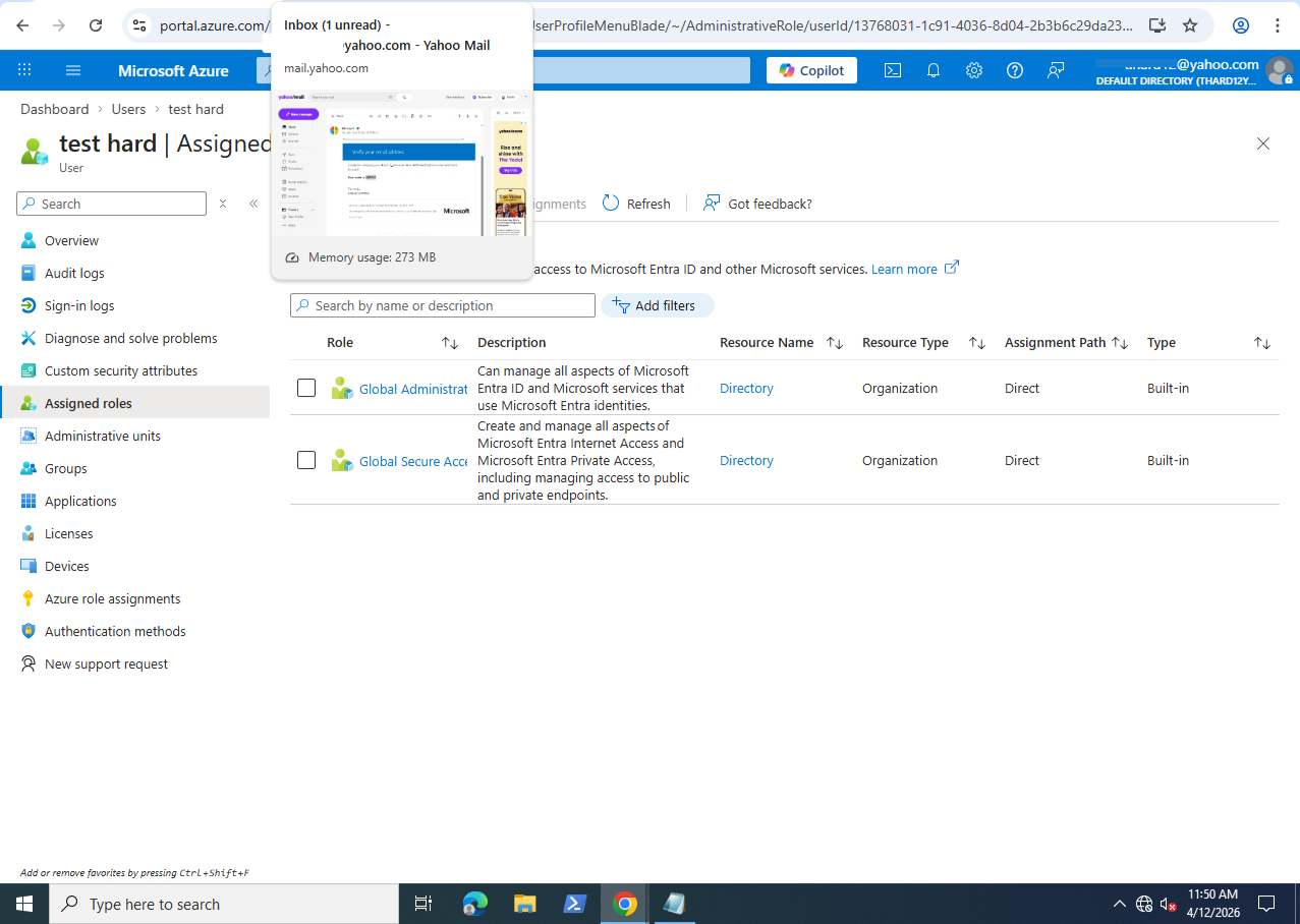 全局管理员角色分配