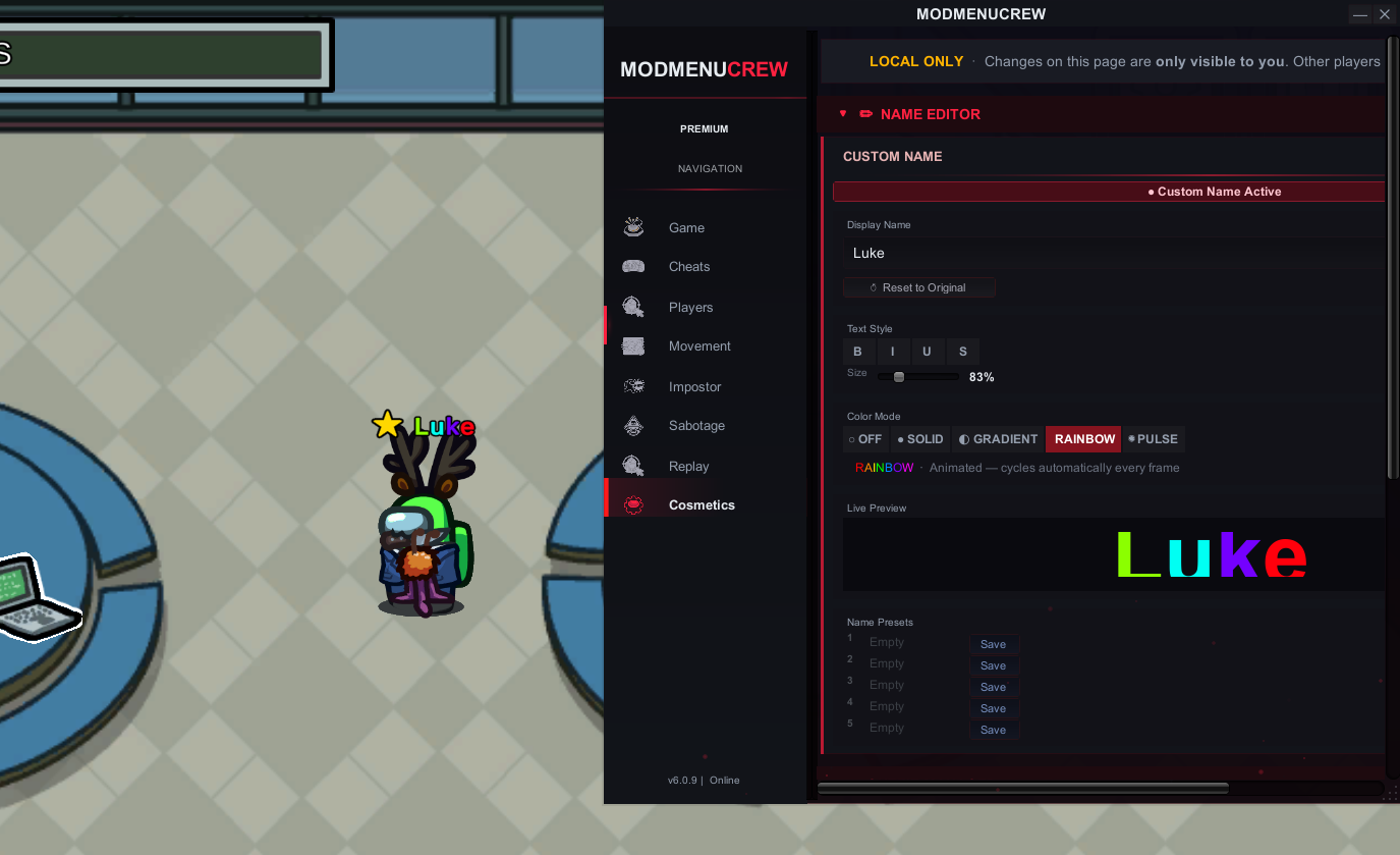ModMenuCrew Settings
