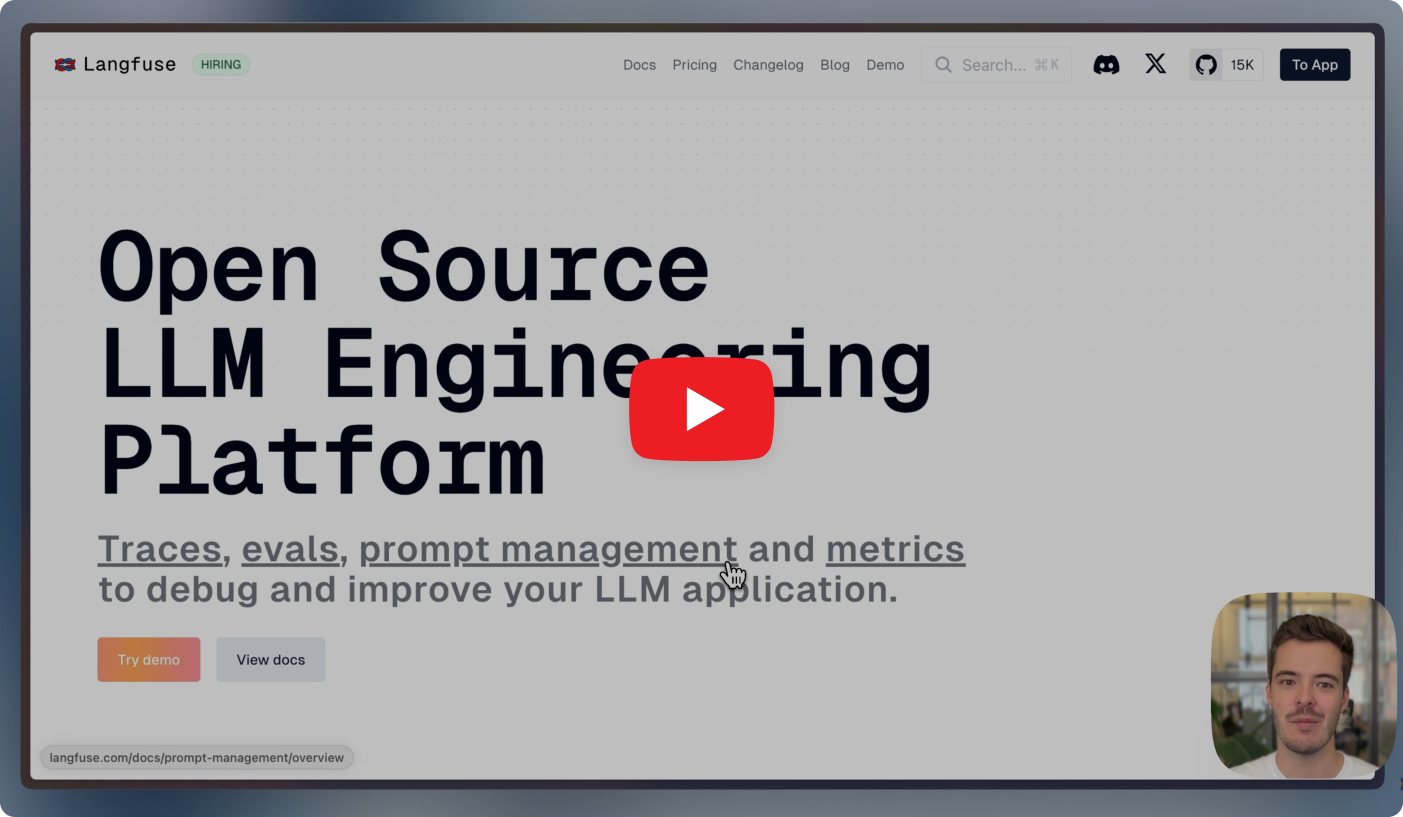 Langfuse 概览视频