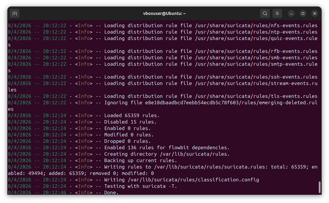 Suricata-update downloading and installing the ET Open ruleset