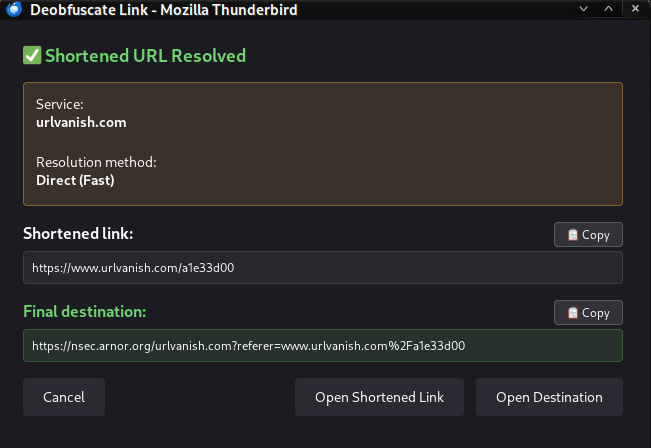 Popup Window Dark Mode
