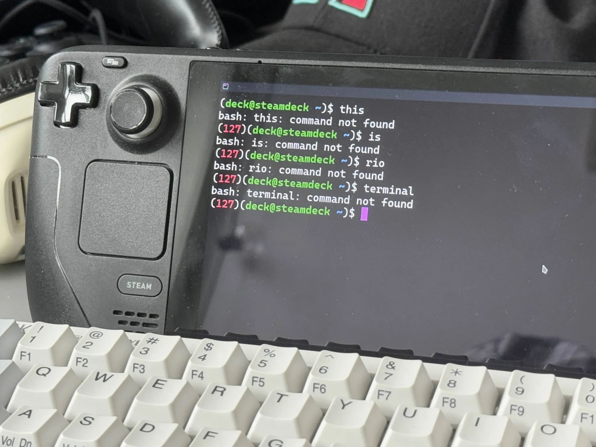 在 Steam Deck 上运行的 Rio 演示