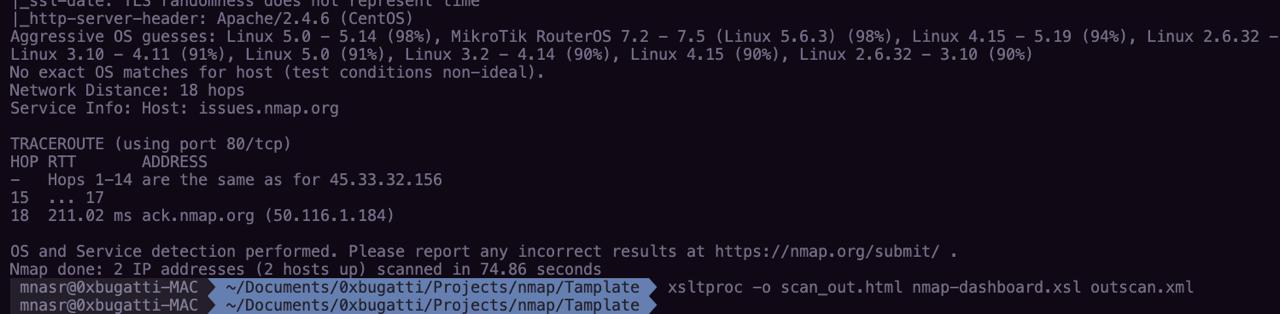 Dashboard HTML Report Generation