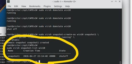 Figure 1.7 — snapshot1 created successfully