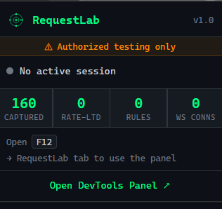 Request Log Panel
