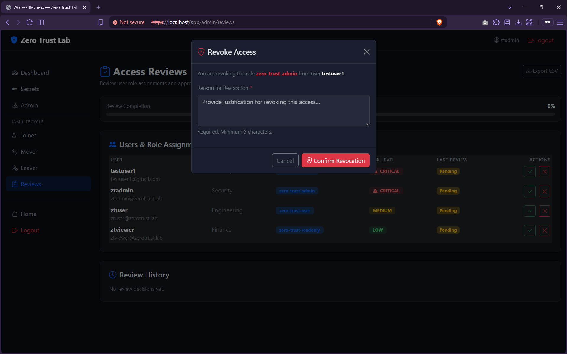 审查撤销模态框