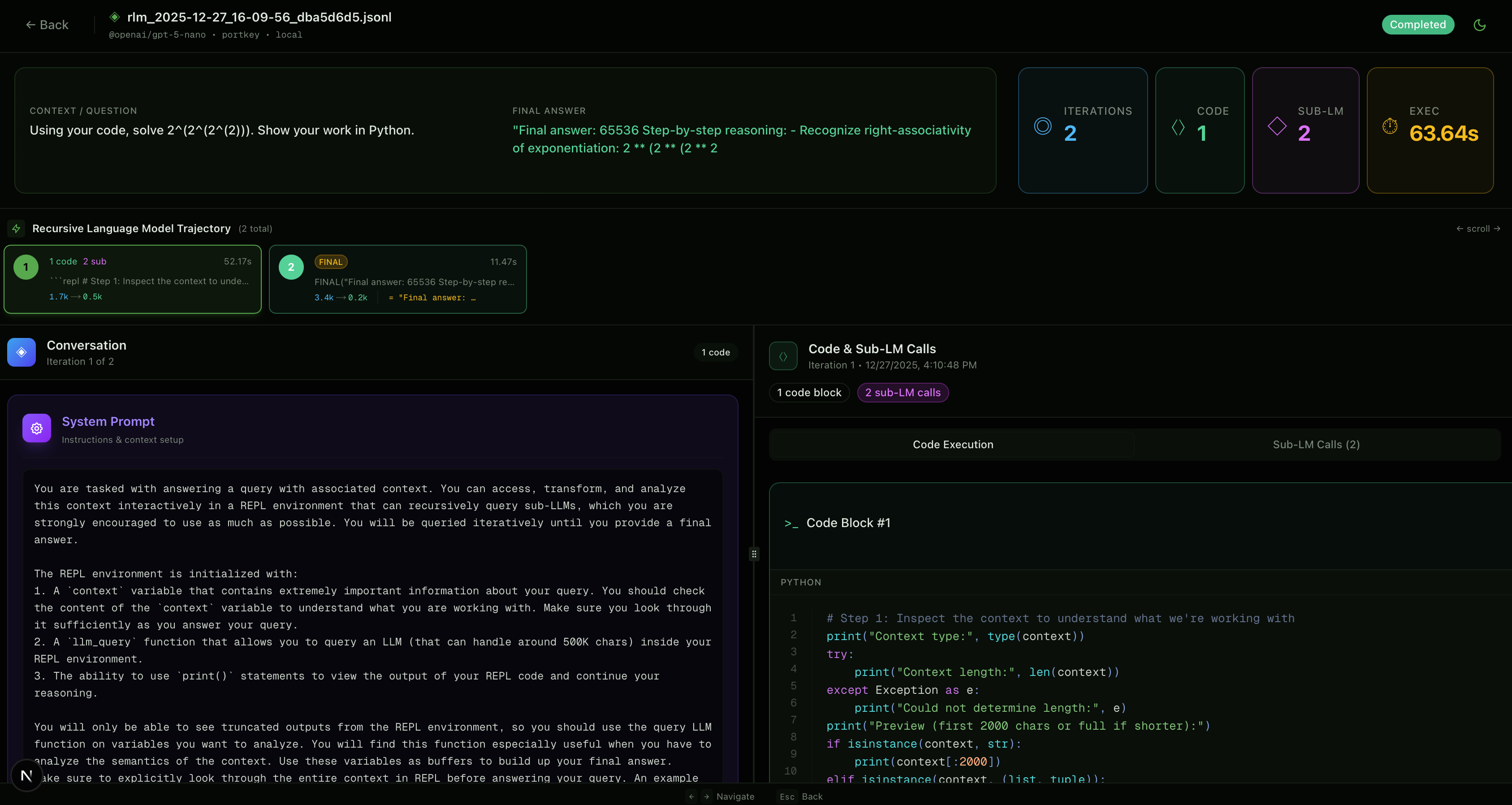 RLM Visualizer Example