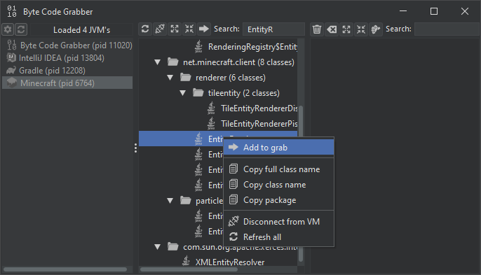 Screen UID Context menu 2