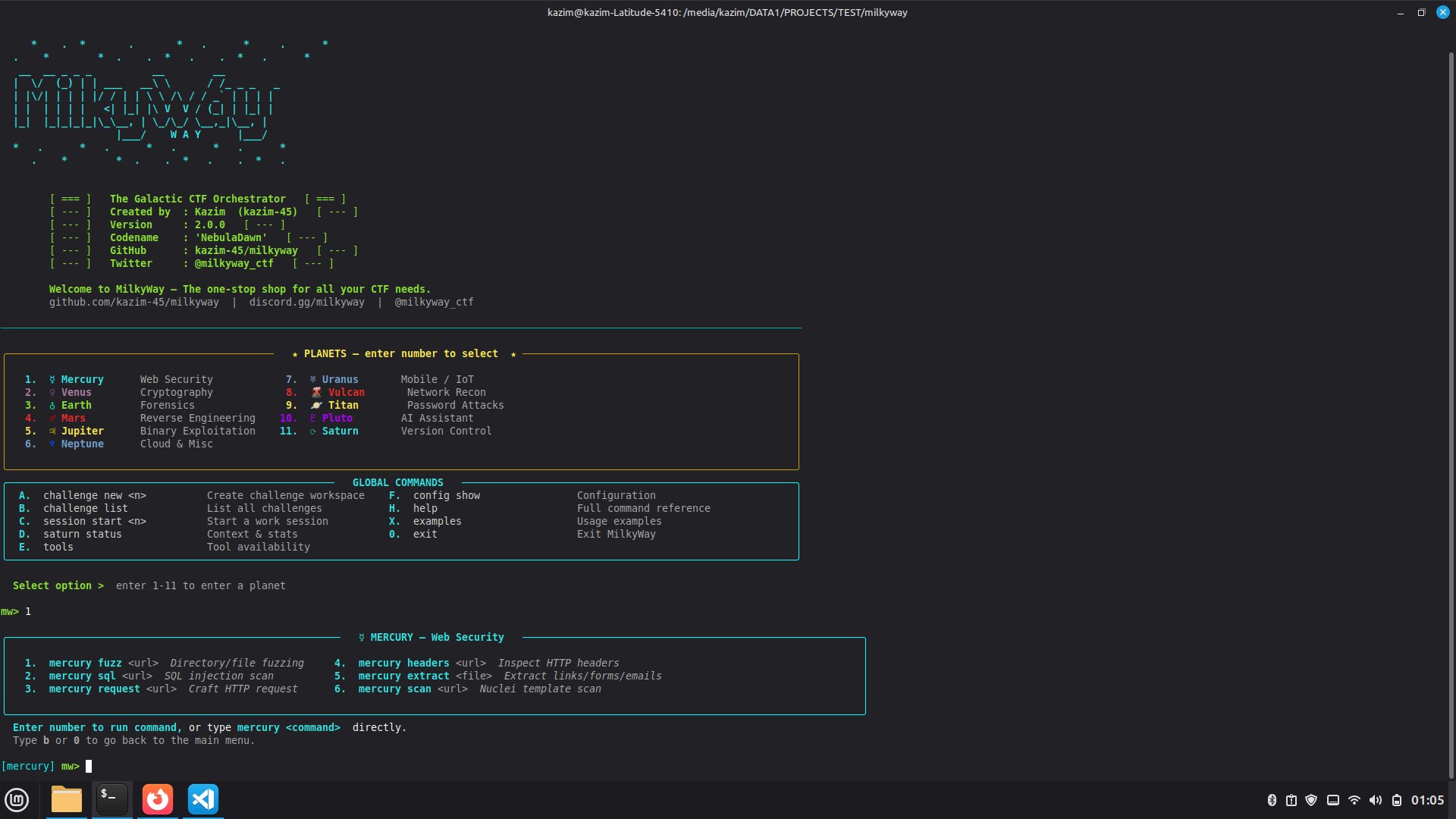 MilkyWay 命令流程截图