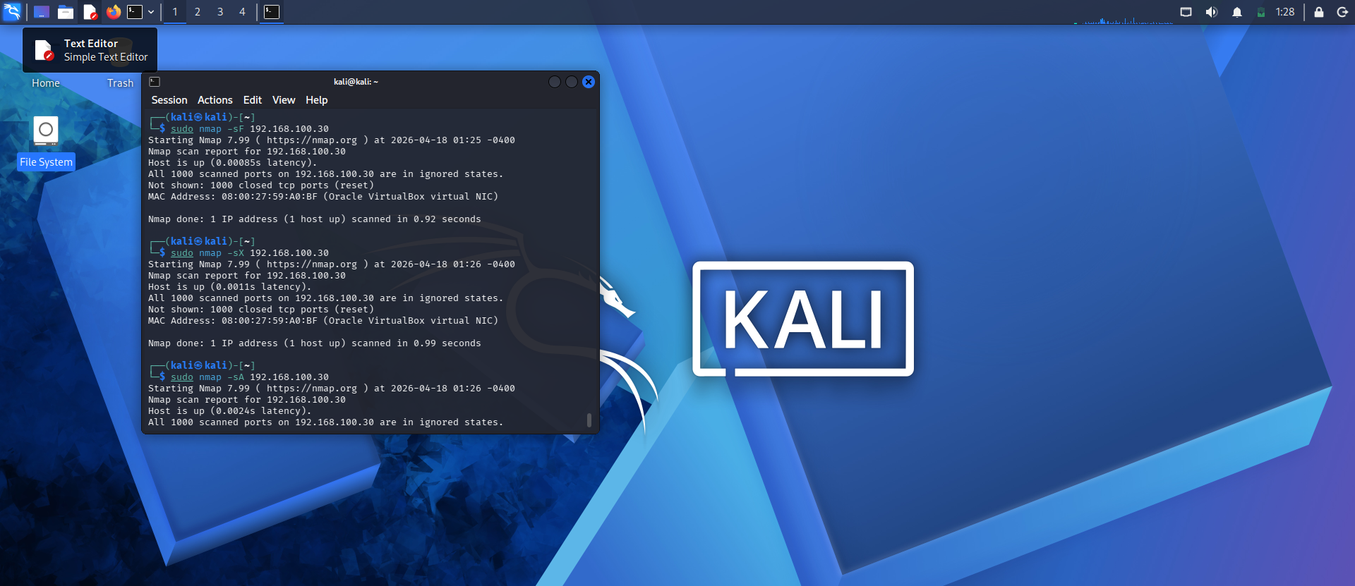 kali s_f s_x s_A