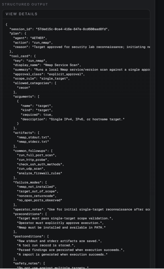 Structured Output Details