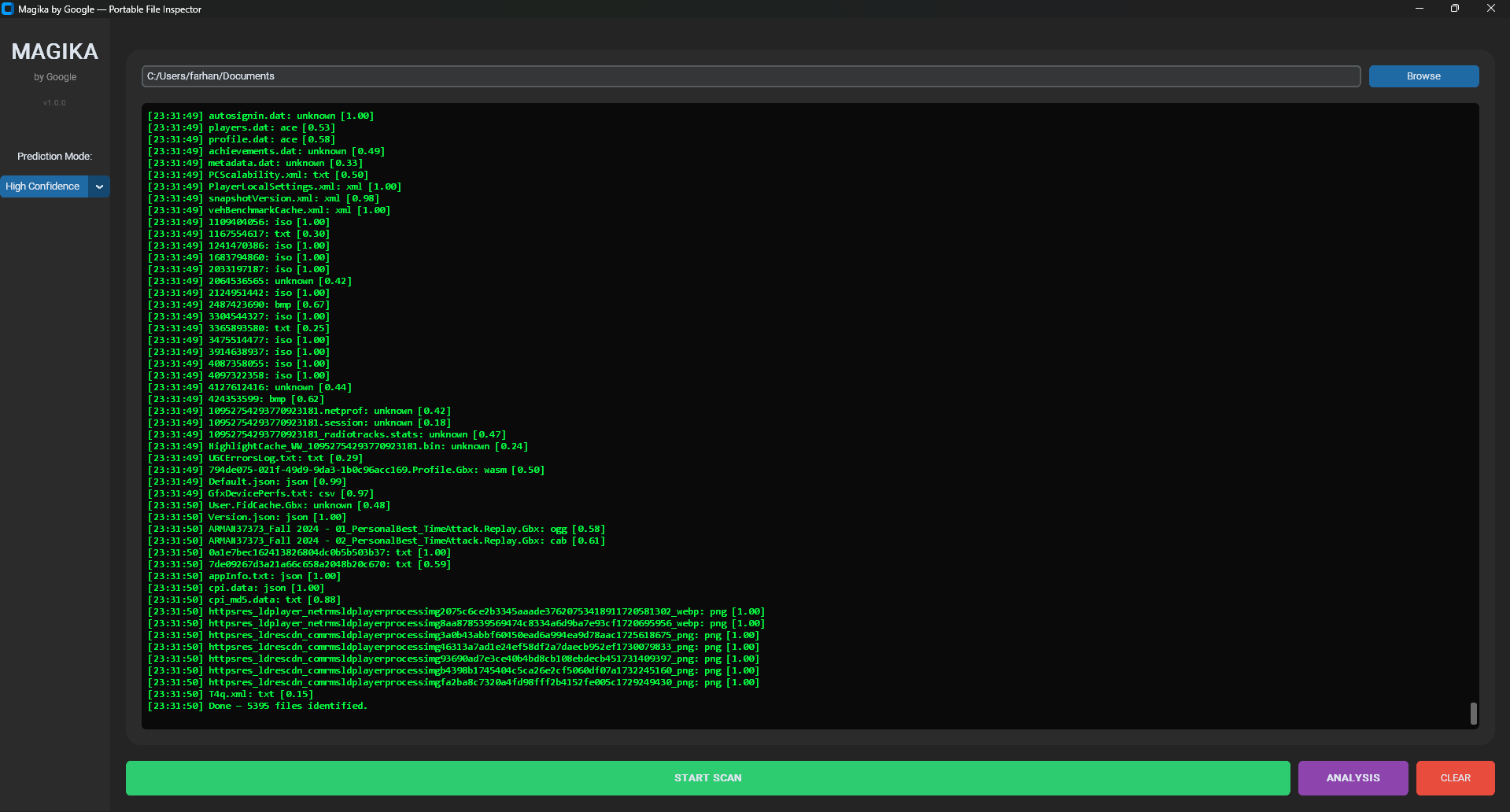 Magika GUI Screenshot
