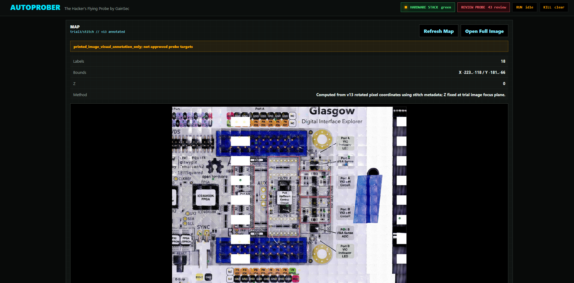 标注后的地图视图