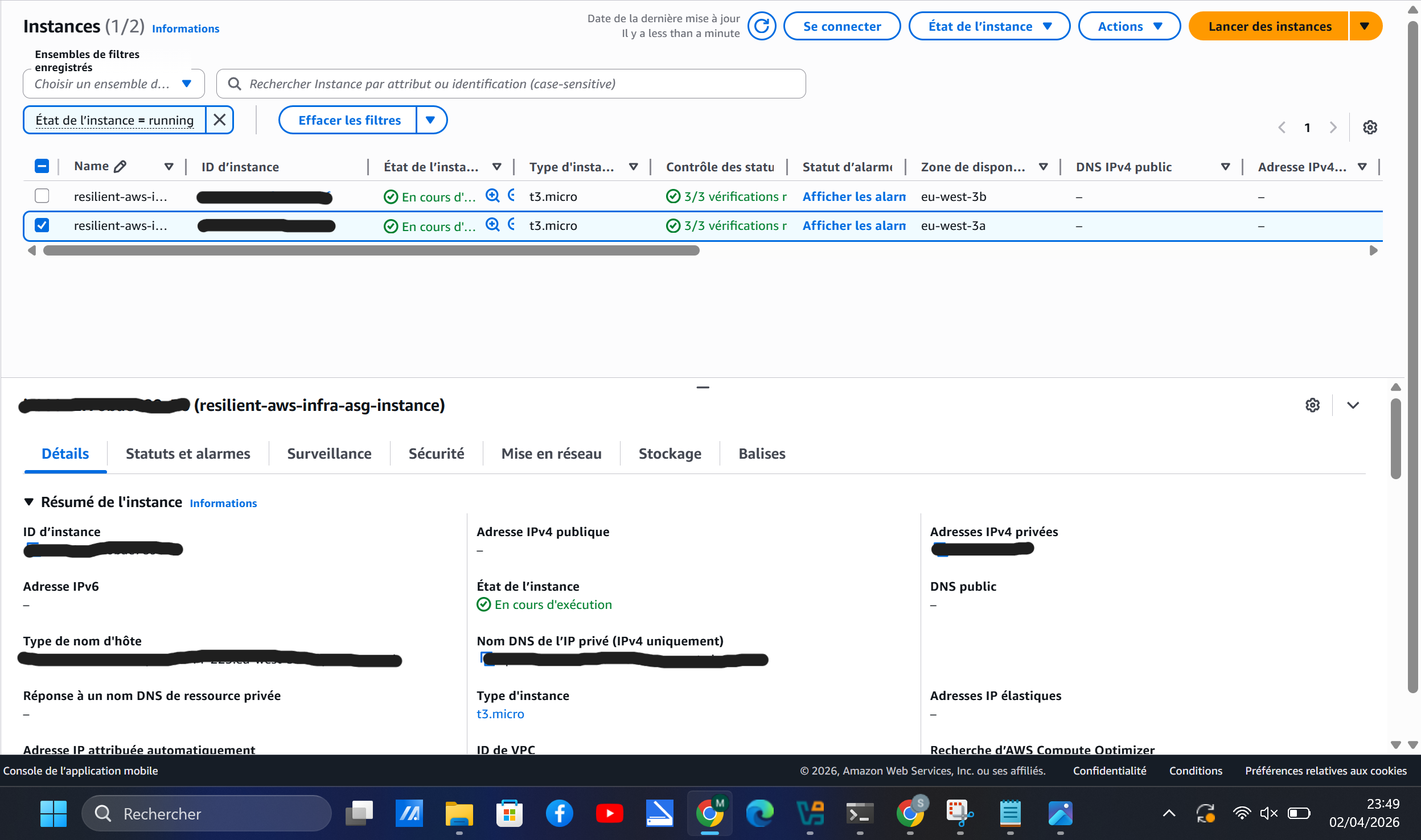 Instances default number