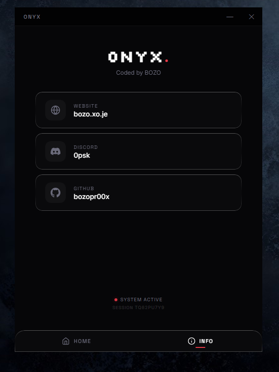 Onyx - Info