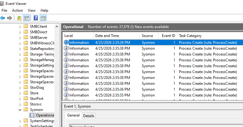 Sysmon 事件查看器