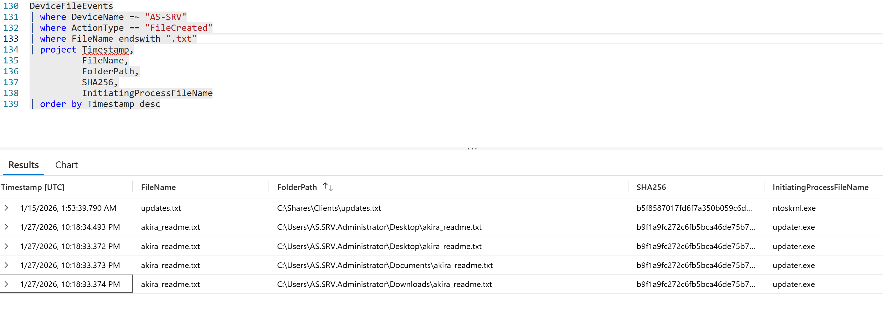 勒索笔记创建查询