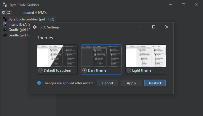 Screen UID Theme chooser