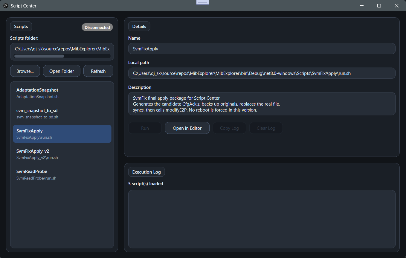 MibExplorer ScripCenter