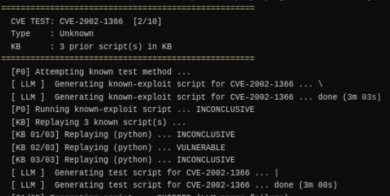 CVE test loop - KB replay