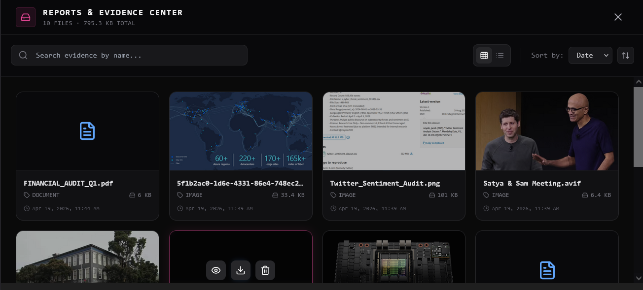Reports and Evidence Center