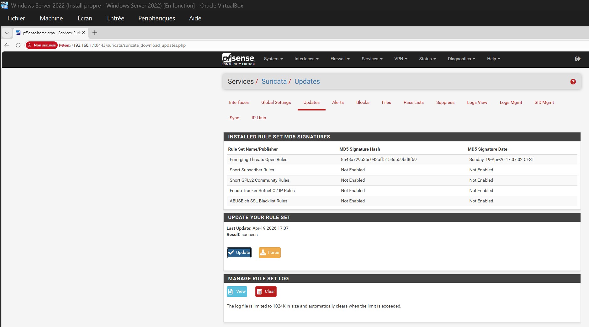 Suricata — ET Open 规则已下载