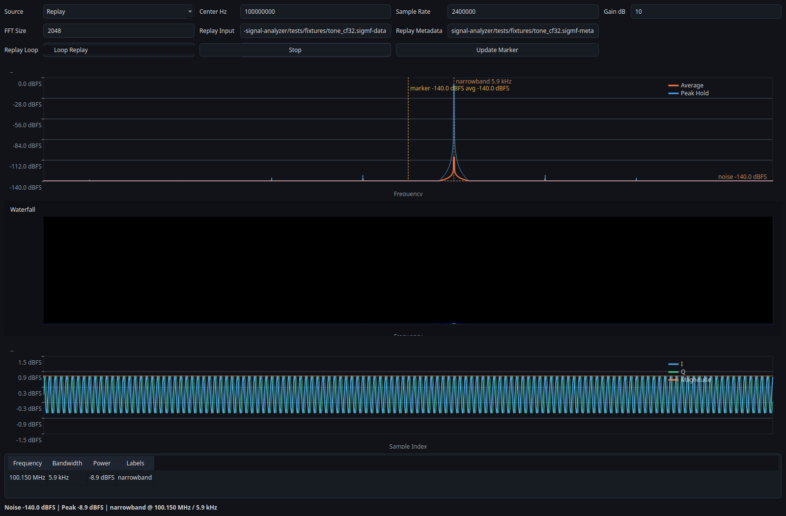 Replay-backed FFT example