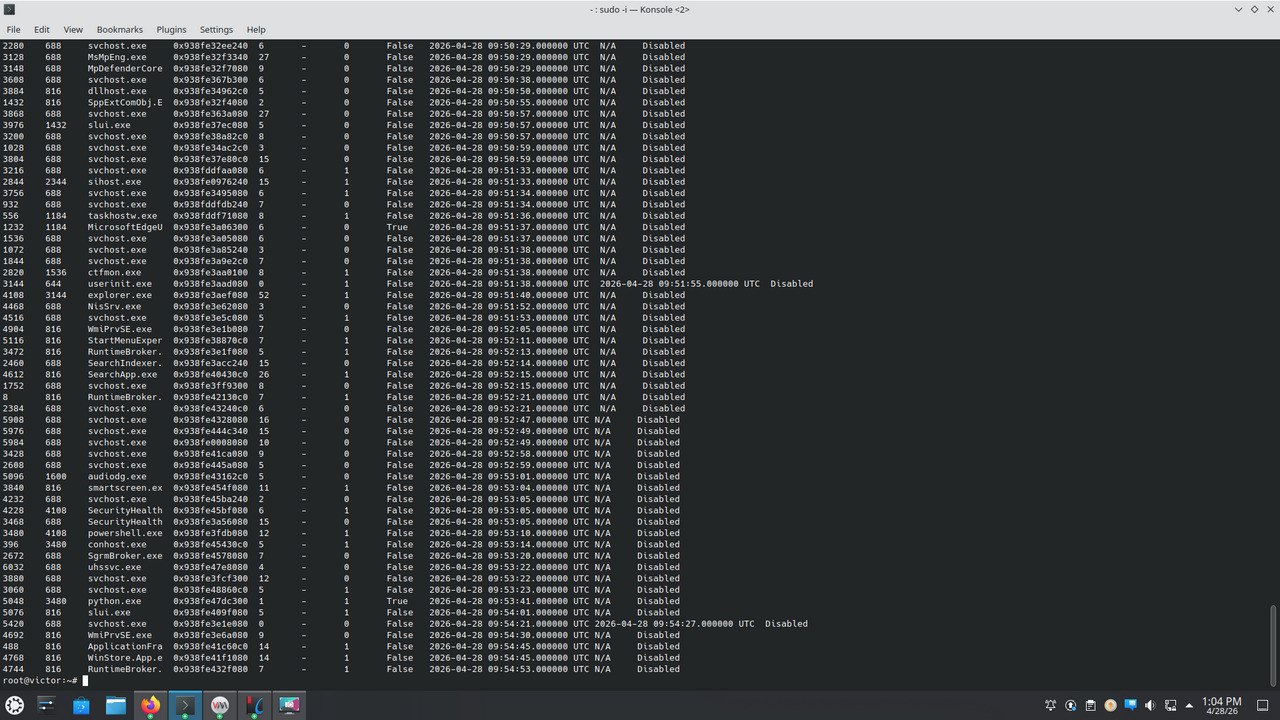 Figure 4.2 — windows.pslist full output