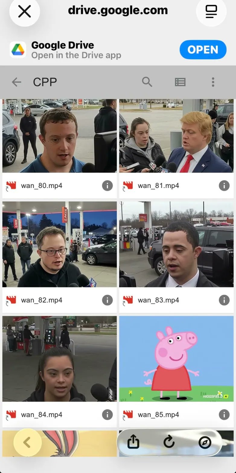 Higgsfield CPP 文件夹中的深度伪造内容