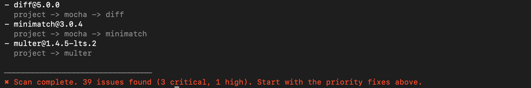 CVE Lite CLI verbose output screenshot