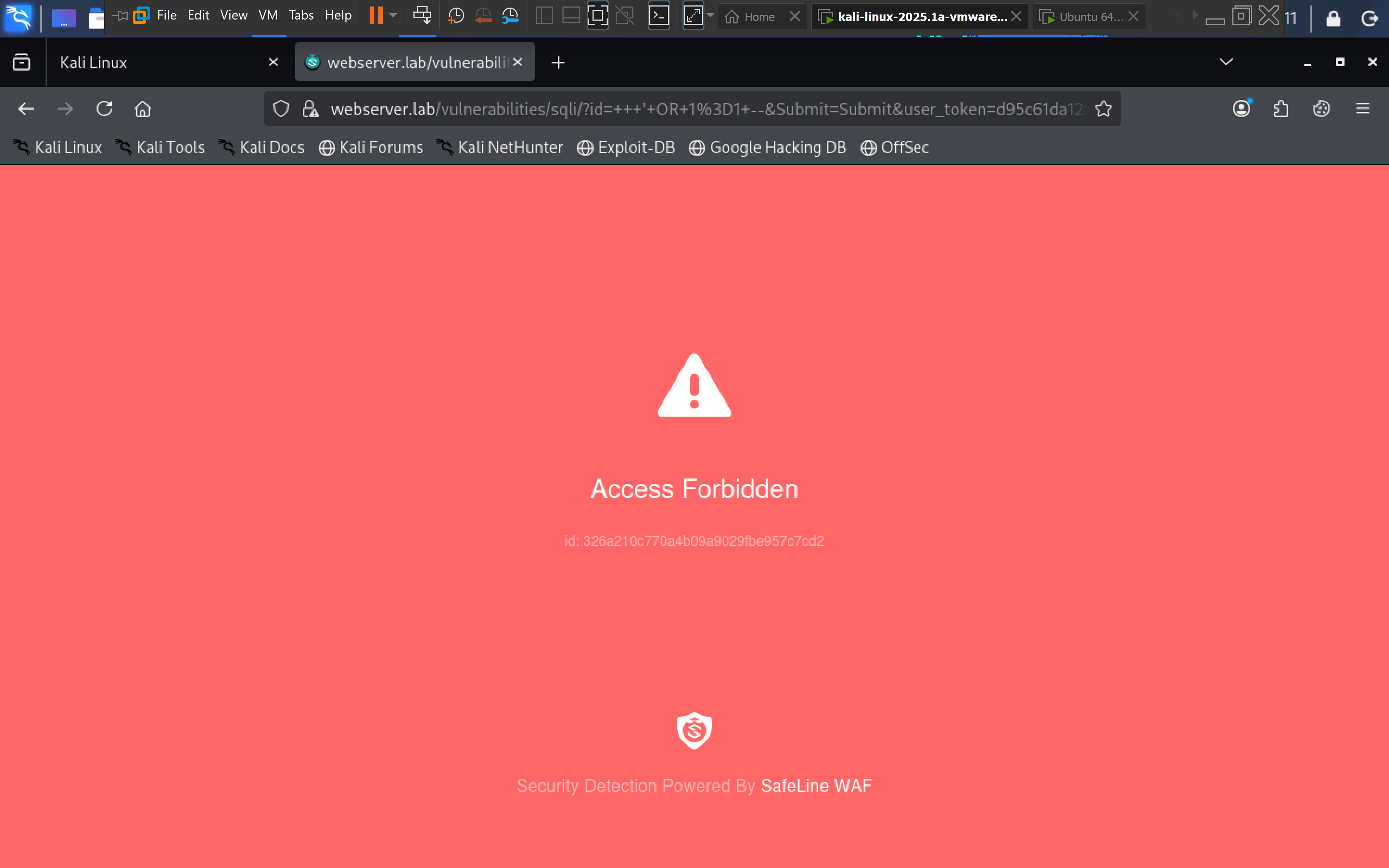 SQL Injection Blocked